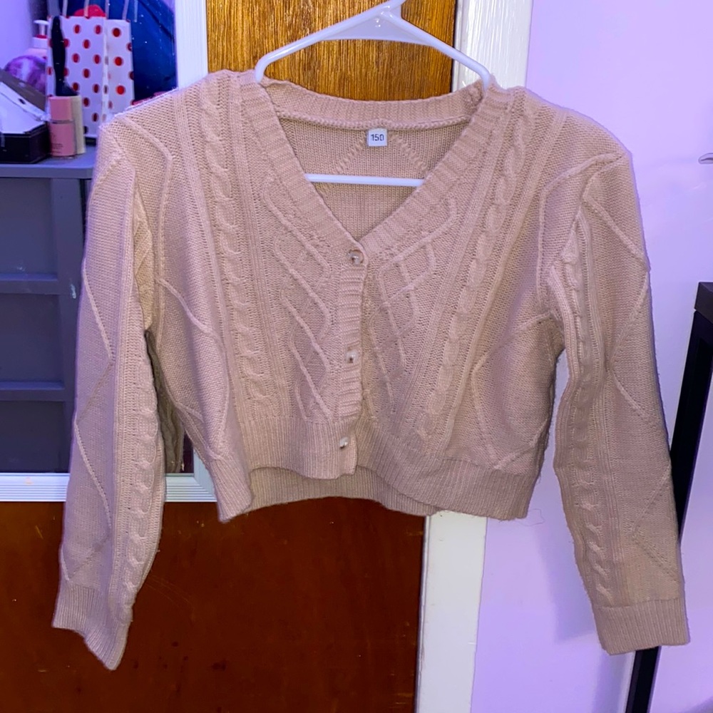 cute beige cardigan